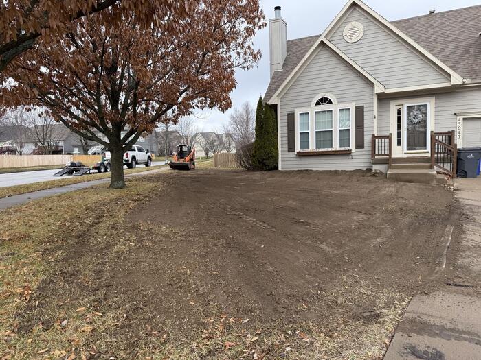 Yard grading work