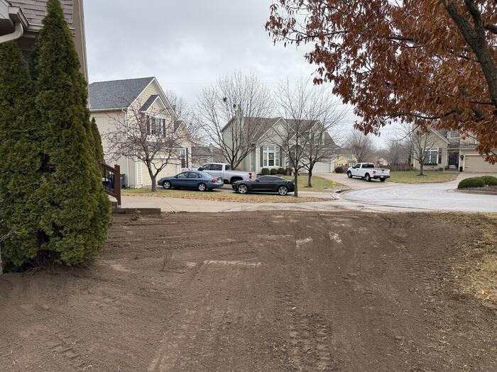 Yard grading work